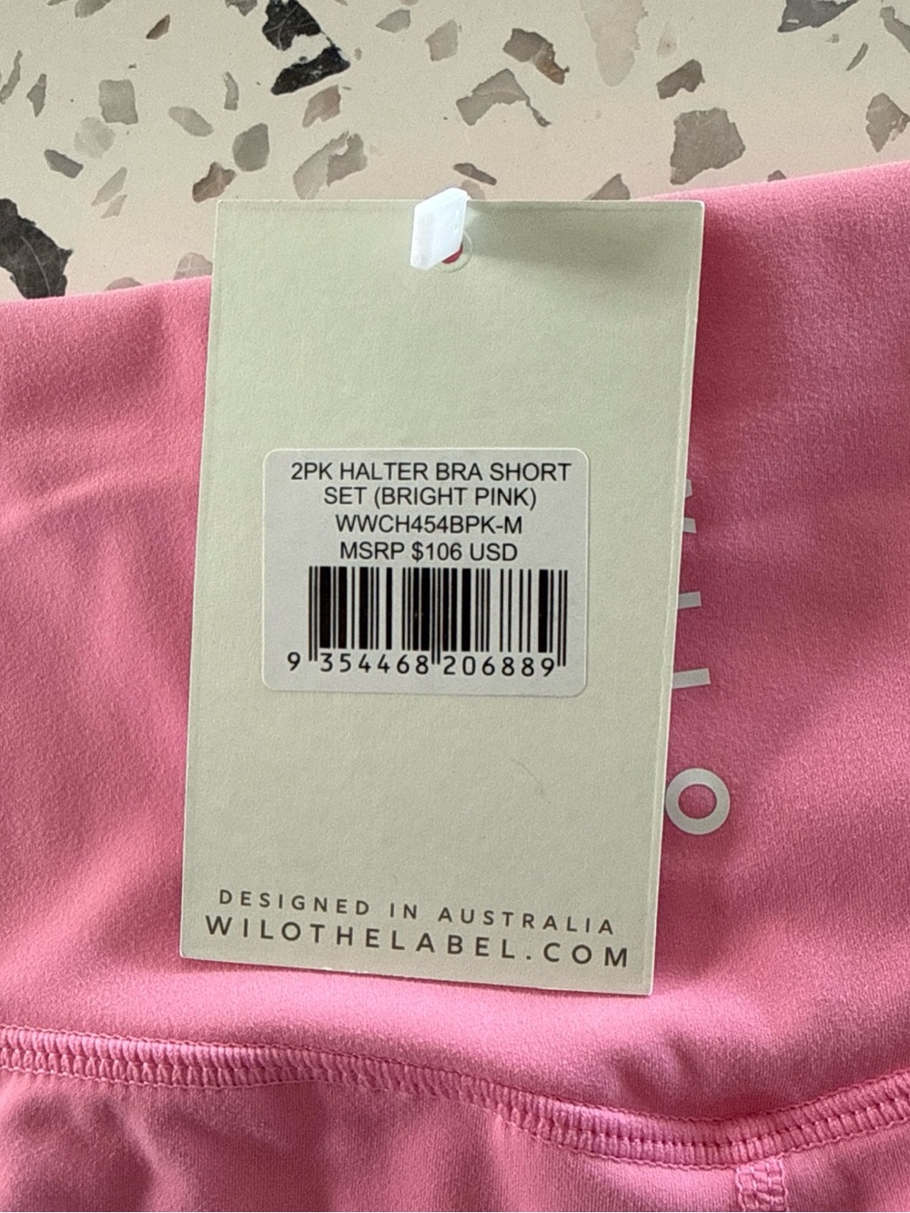 High-Rise Pink Bike Shorts with Matching Sports Bra - Picture 5 of 5